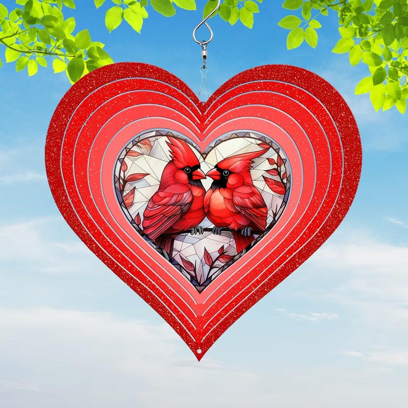 44memory Cardinal Yard and Garden Wind Spinner, Unique 3D Hanging Cardinal Wind Spinner - Image 1